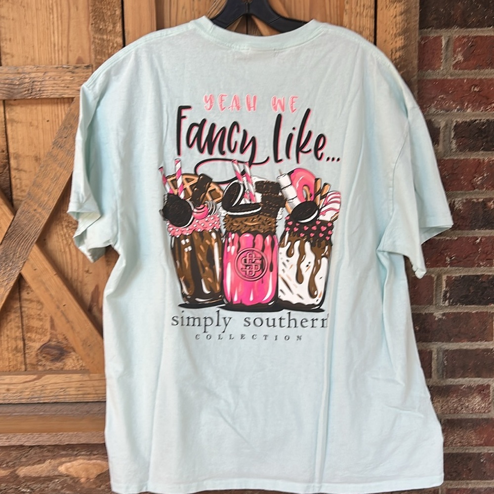 Simply Southern “Yeah we fancy like” Mason Jar Milkshake T-shirt - Picture 5 of 6